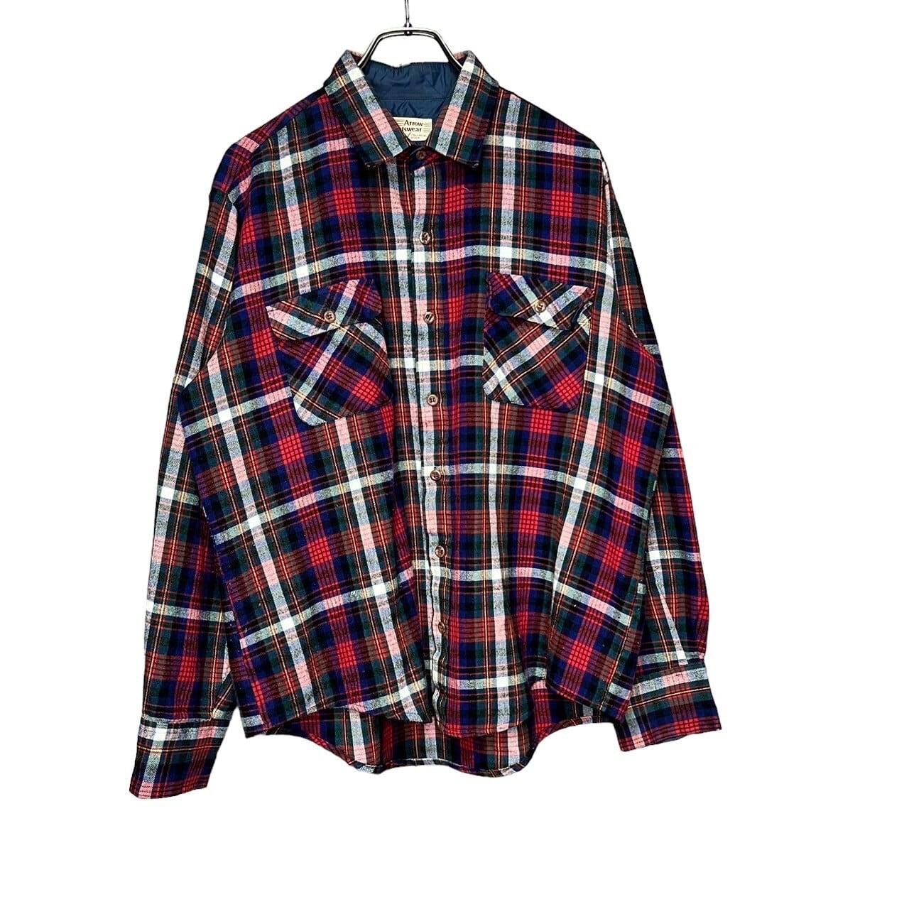 Arrow sport wear 長袖シャツ L アクリル100% チェック柄 | 古着屋OLDGREEN 