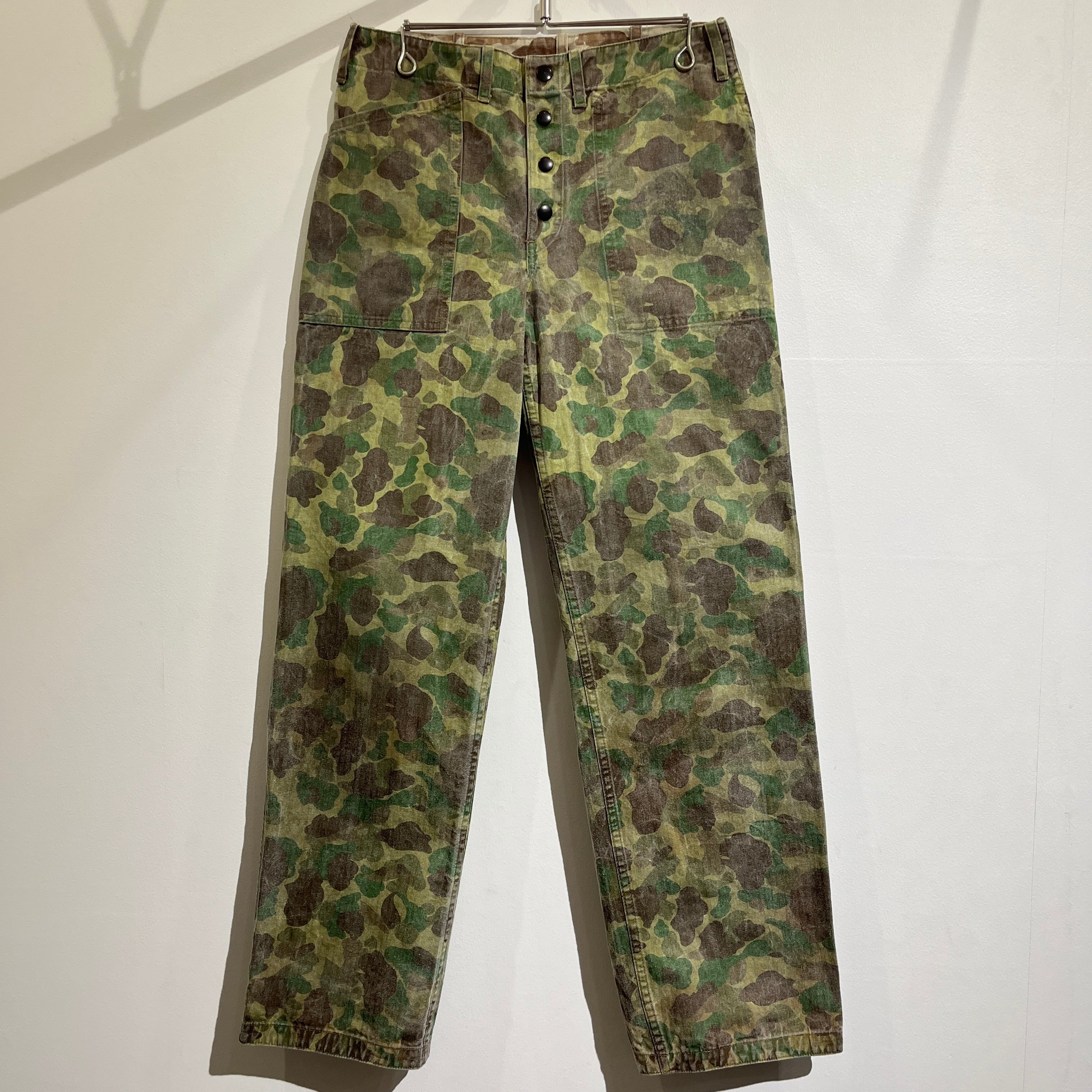 40s USMC US MARINE CORPS P-42 HBT Duck Hunter Pants 40年代 マリンコープ ヘリンボーンツイル  ダックハンター パンツ W30L31