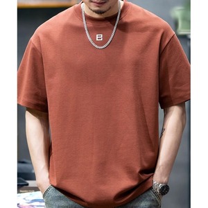 loose round neck short sleeve shirt A0333