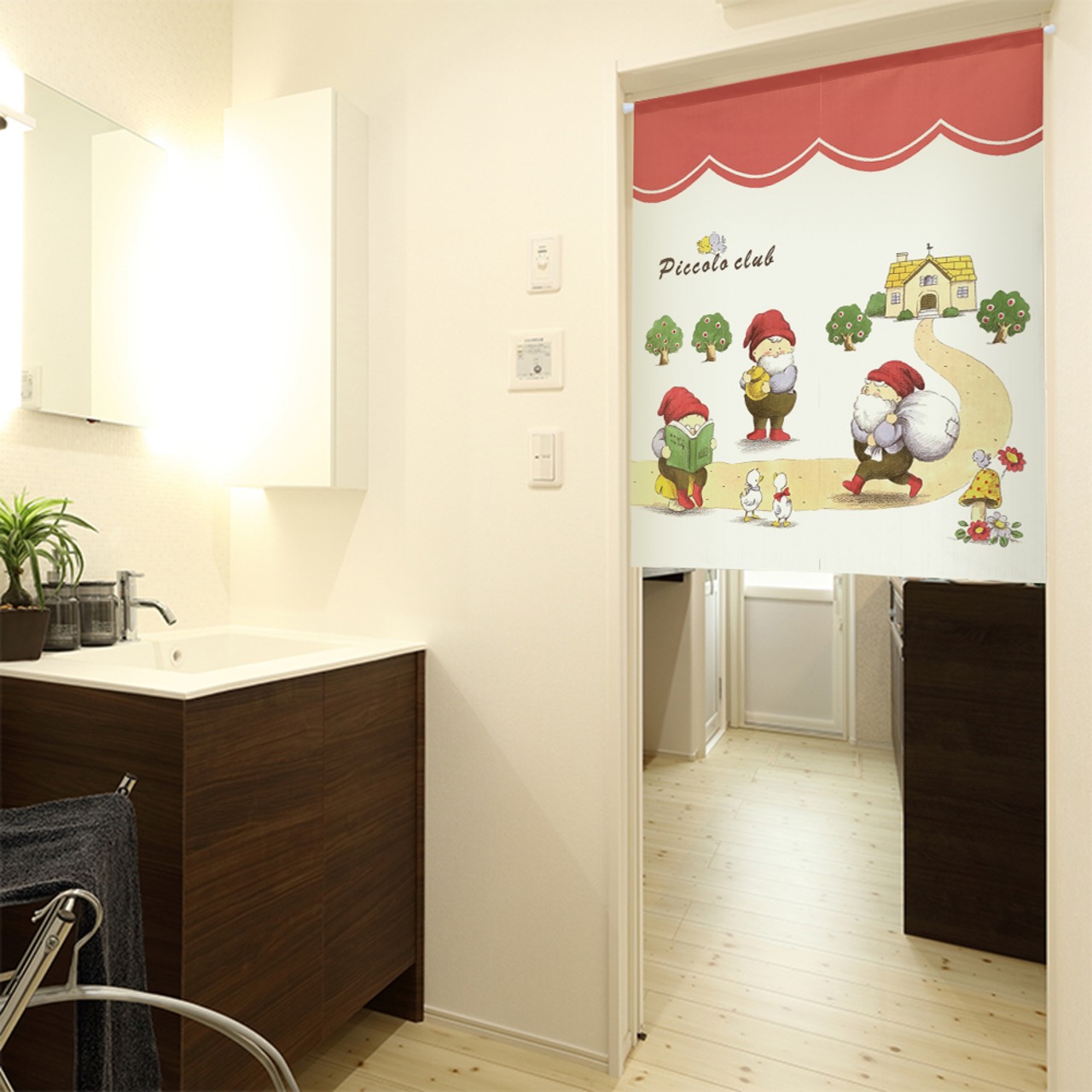 【受注生産】 のれん Piccolo club 道 幅85ｘ丈90cm