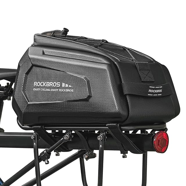 ROCKBROS 自転車 リアバッグ キャリアバッグ 大容量 9L ハードシェル系