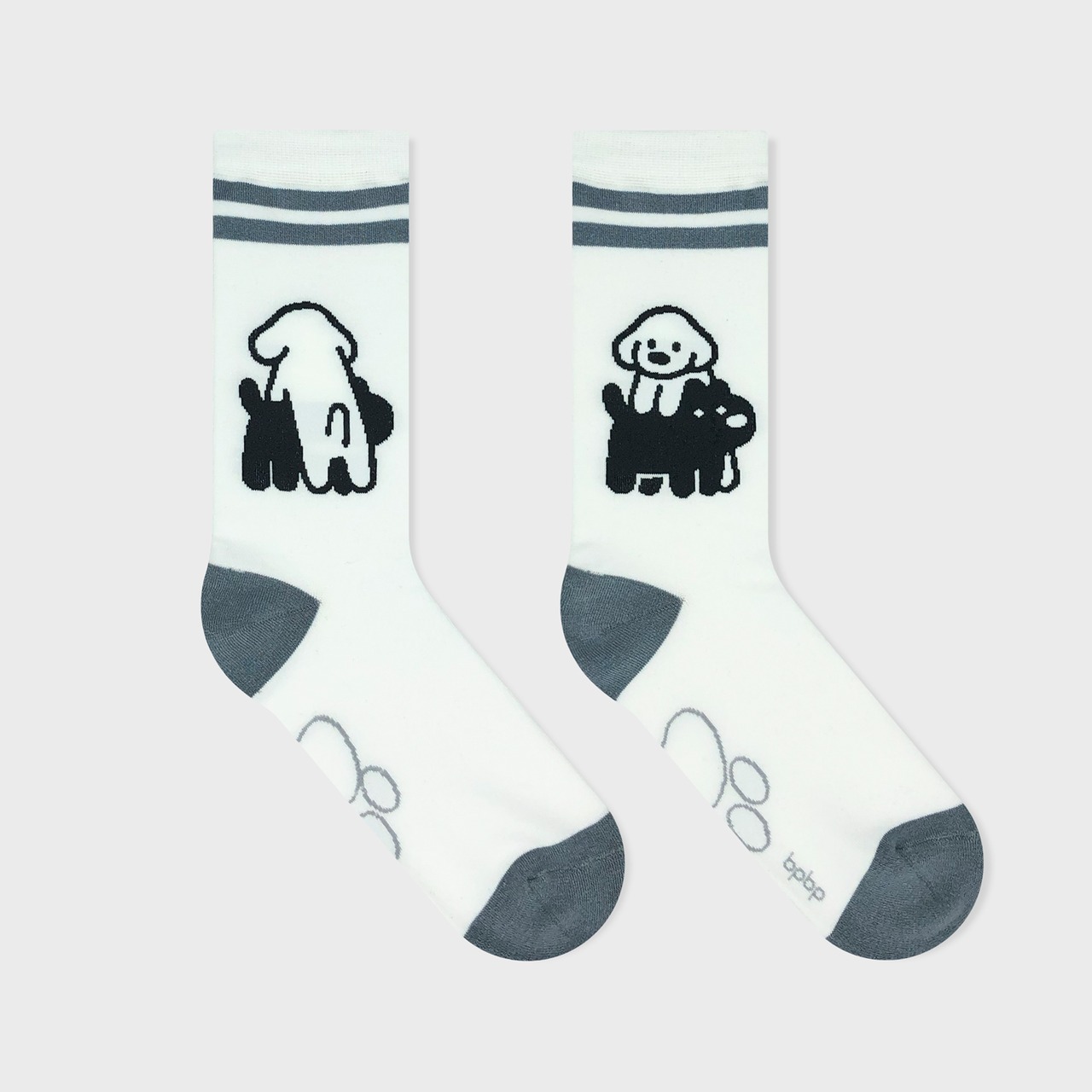 【matsui】SOCKS  ライン ホワイト ソックス