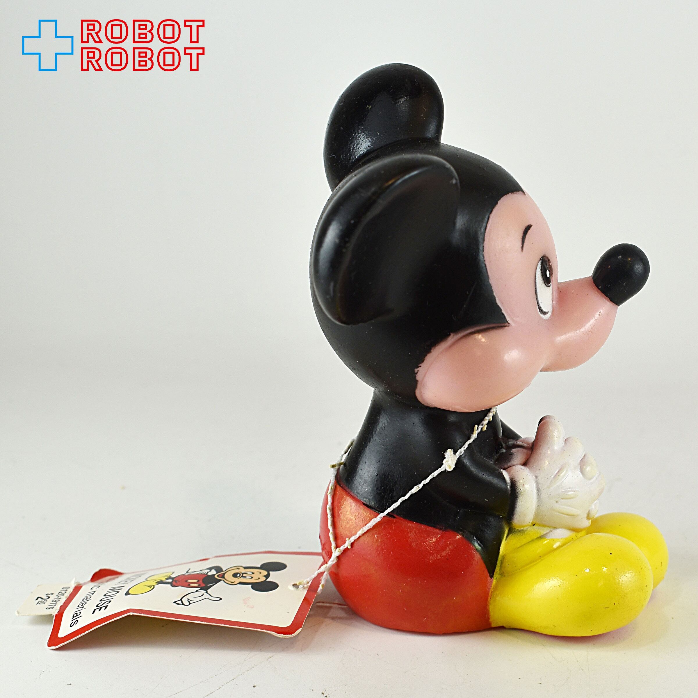 ディズニー ミッキーマウス おすわり スクイーク ソフビ ラバードール