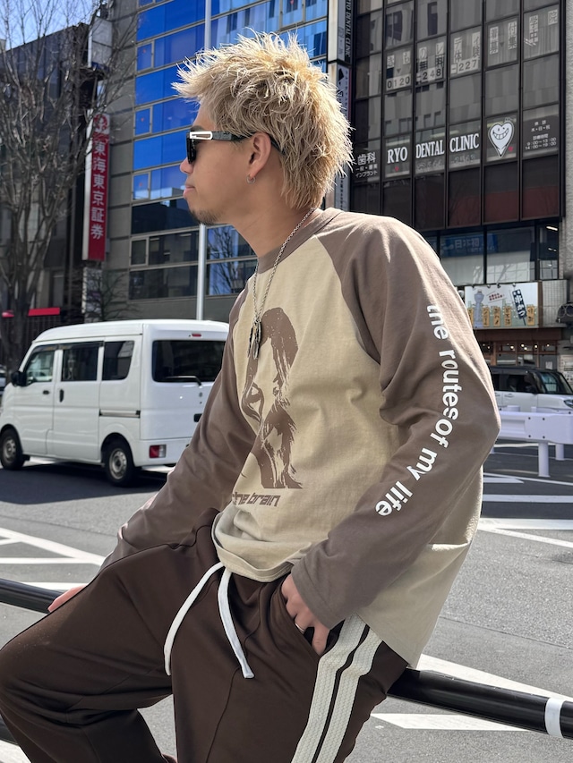 original long tee /ベージュ/rou(i)030