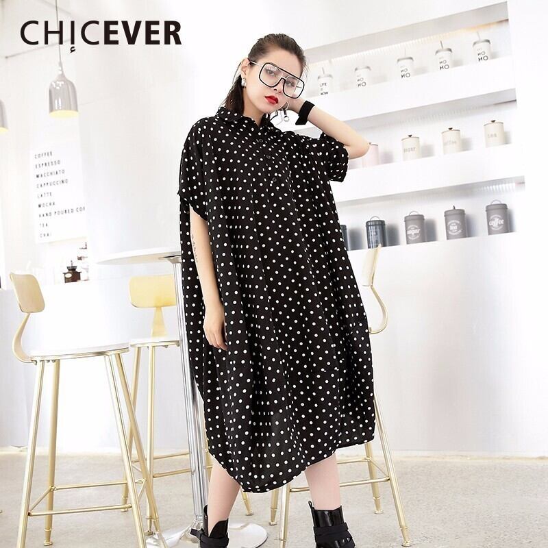 サマードレスレディースハーフスリーブドットルーズオーバーサイズレディースドレスのビッグサイズの服 半袖 夏物 6base576329450560