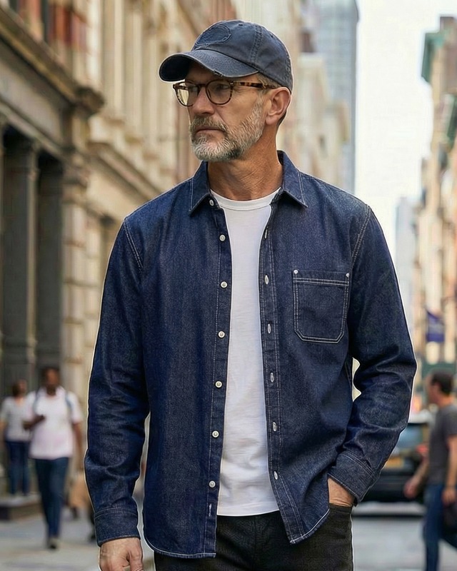 アーバン リラックスデニムシャツ 3色　A0152