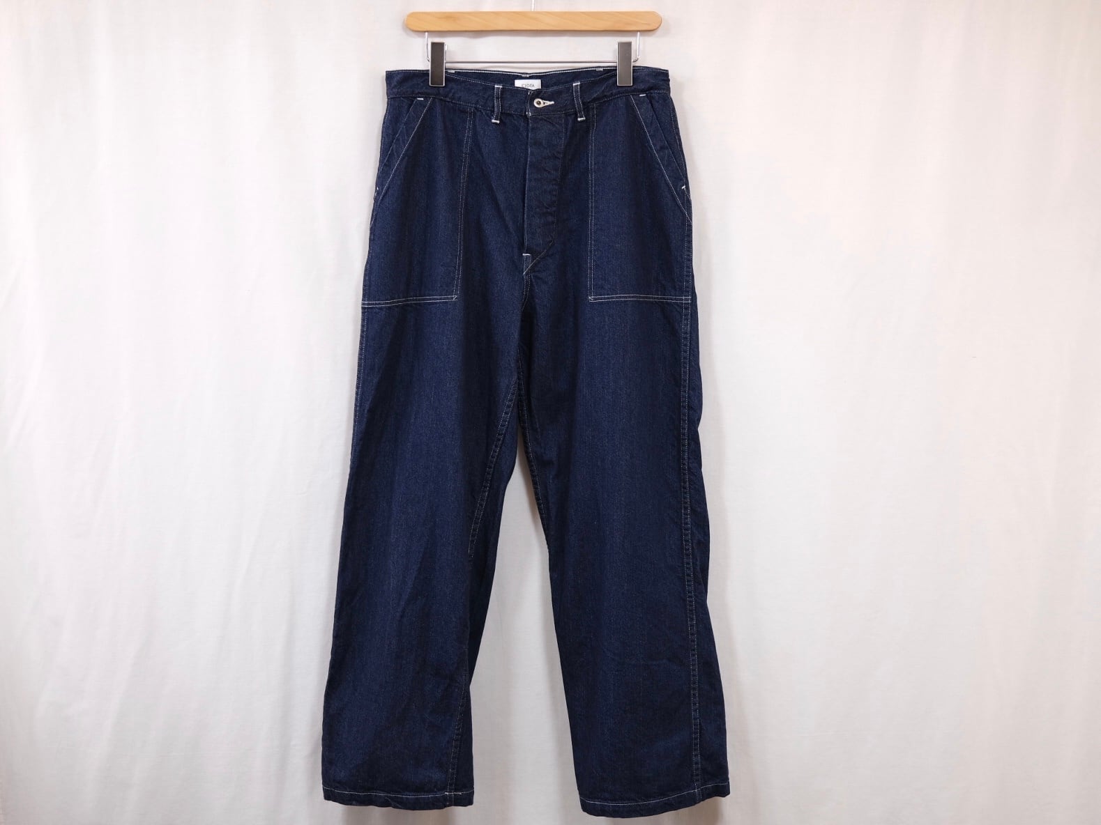 CIOTA”インディゴスビン11.5ozデニムベイカーパンツNAVY” | Lapel