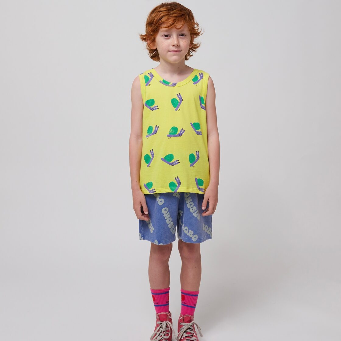 BOBO CHOSES 2025SS》Wavy Bobo Choses all over waffle bermuda