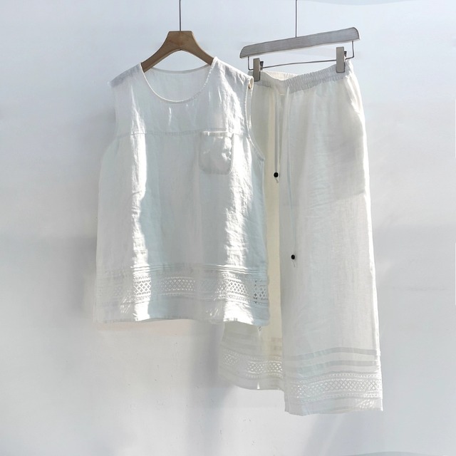 フロンドボタン　肩紐　ワイドレッグ　サロペット　2color  00202