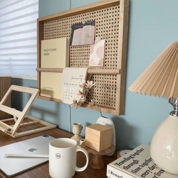 ウッドラタンウォールラック R1504