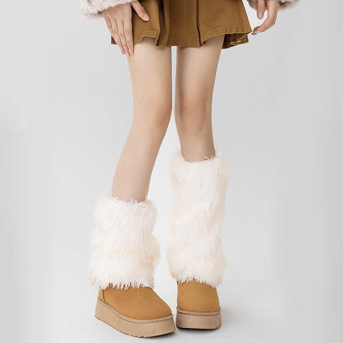 レッグウォーマー フェイクファー レディース 秋冬 韓国 防寒 保温 もこもこ ふわふわ 暖かい おしゃれ 大人 かわいい レッグカバー 靴下 ソックス 大人可愛い 大人女子