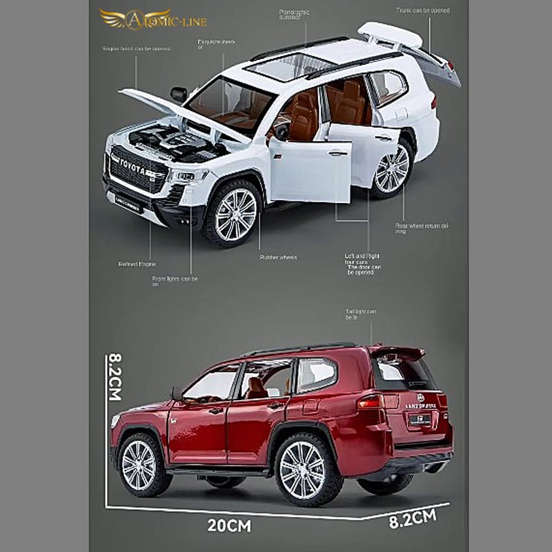 TOYOTA GR ランドクルーザー LC300 1/24 ミニカー 全3色 ライト