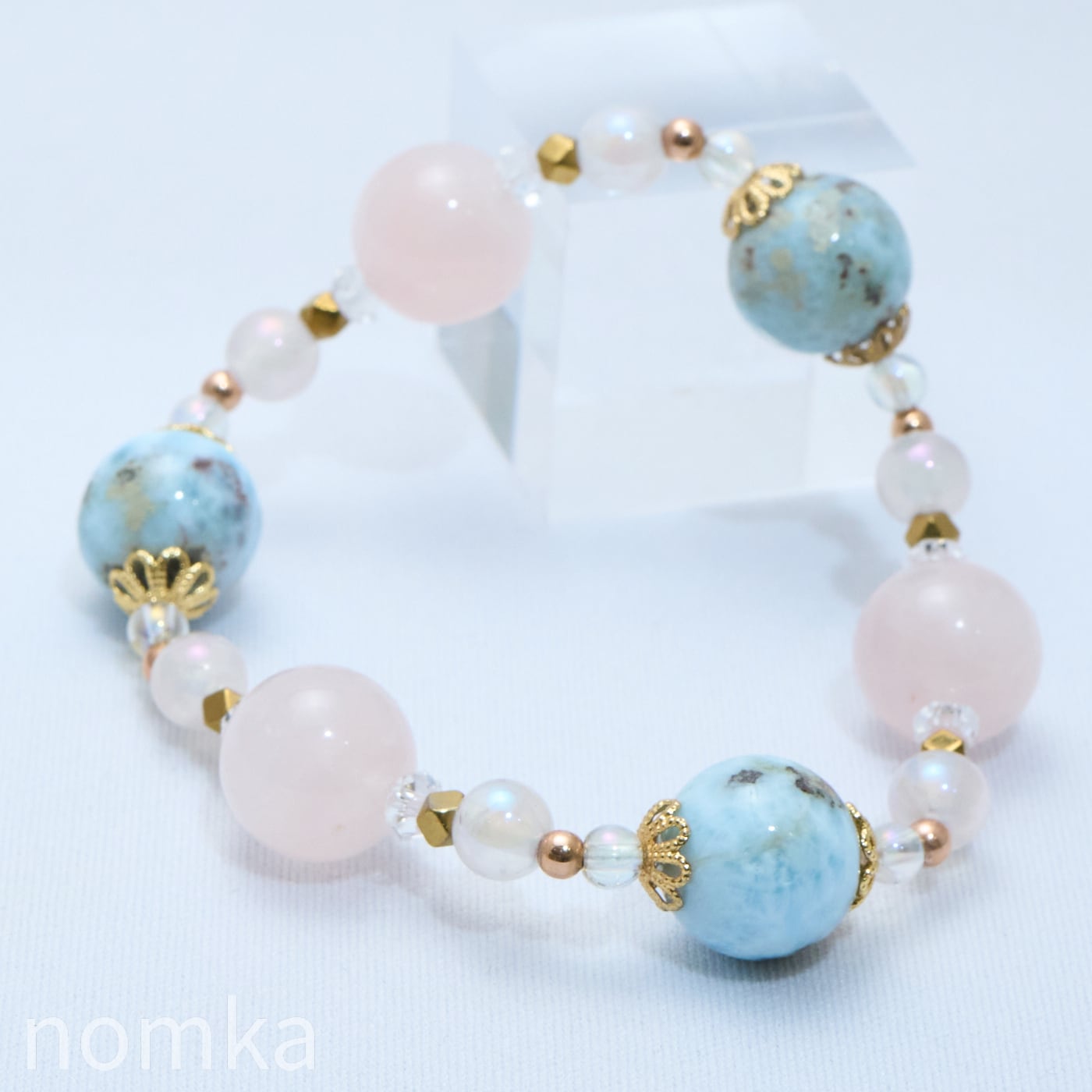 未来の可能性を拓く】チョコレートラリマー×ローズクォーツ デザイン