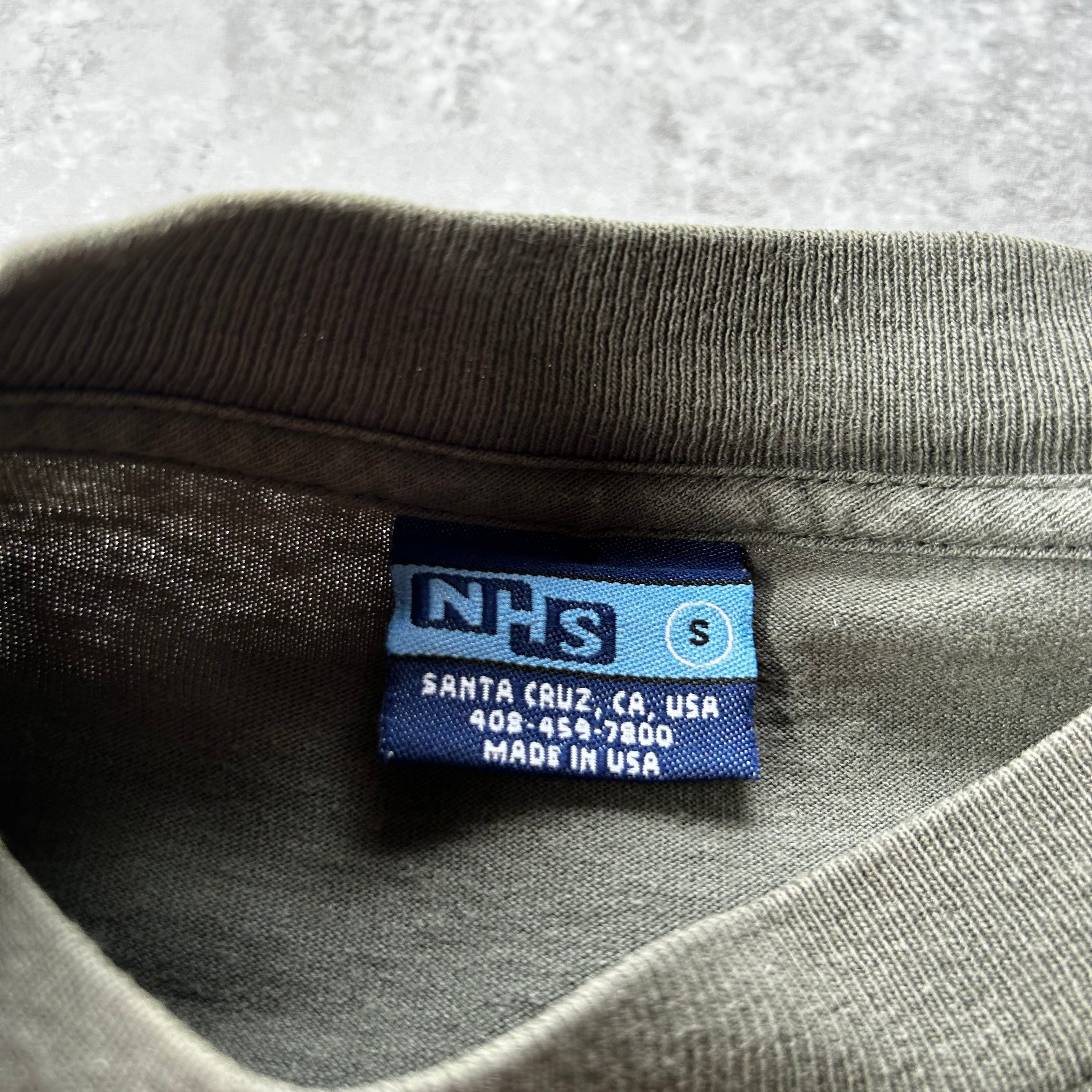 90s サンタクルーズ tシャツ USA製 オリーブ カラーNHSタグ スケート