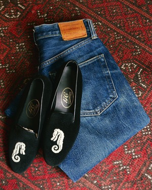 George Cleverley / Velvet Seahorse Slippers