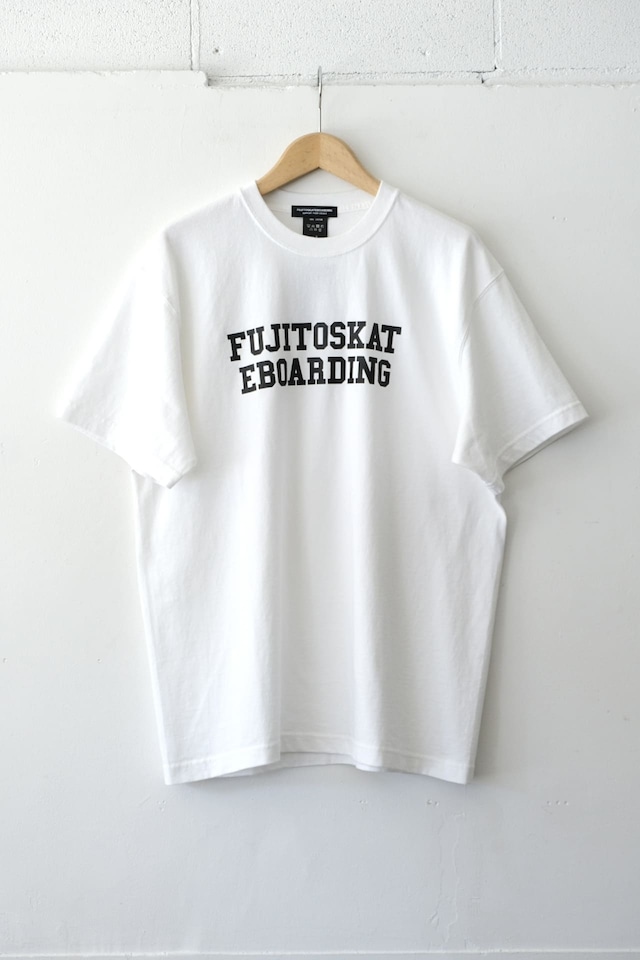 FSB S/S Tee 'college'　White,Heather Gray