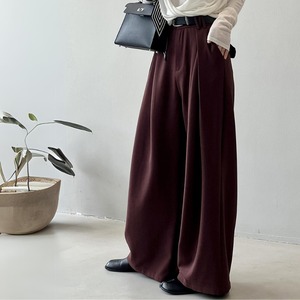 フルレングスドレープデザインワイドパンツ　2色　00569