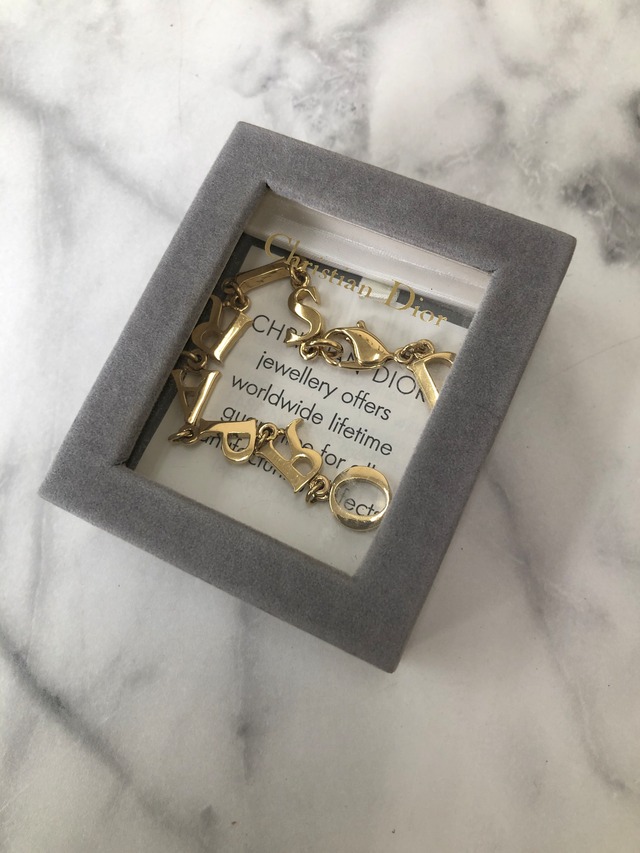 Christian Dior  ディオール  ロゴ ブレスレット ゴールド vintage ヴィンテージ オールド iv6vwf