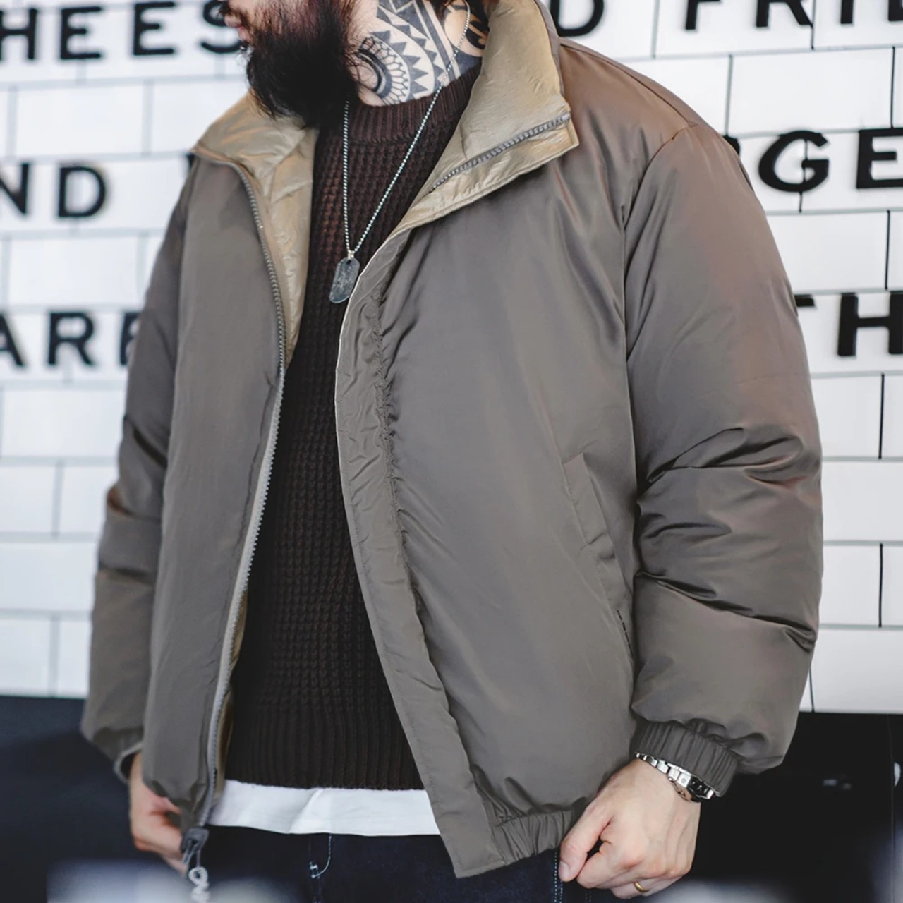 Reversible Two-color Down Jacket / リバーシブル ツーカラー ダウン ジャケット