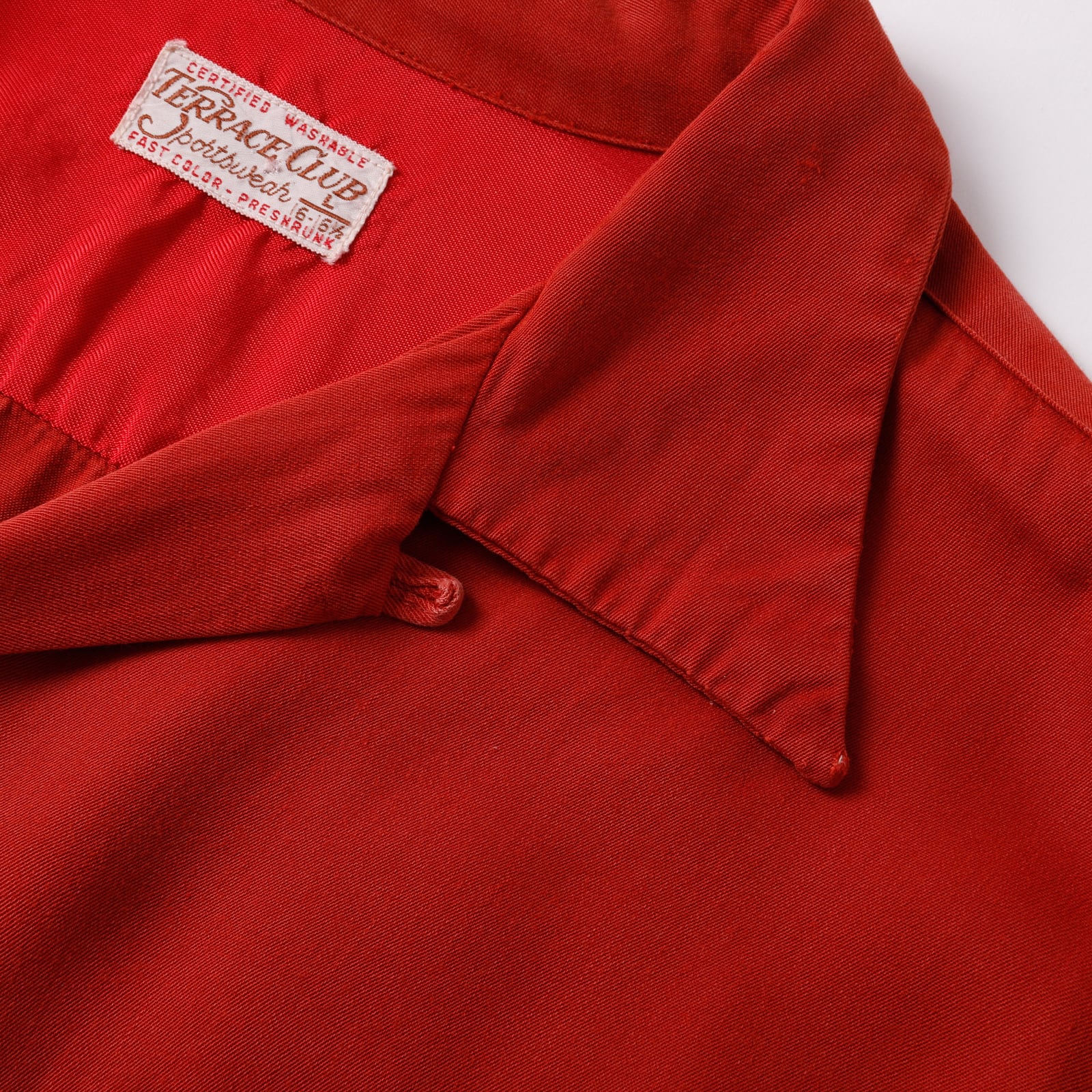 美品】50s special Vintage rayon shirt red mint condition made in