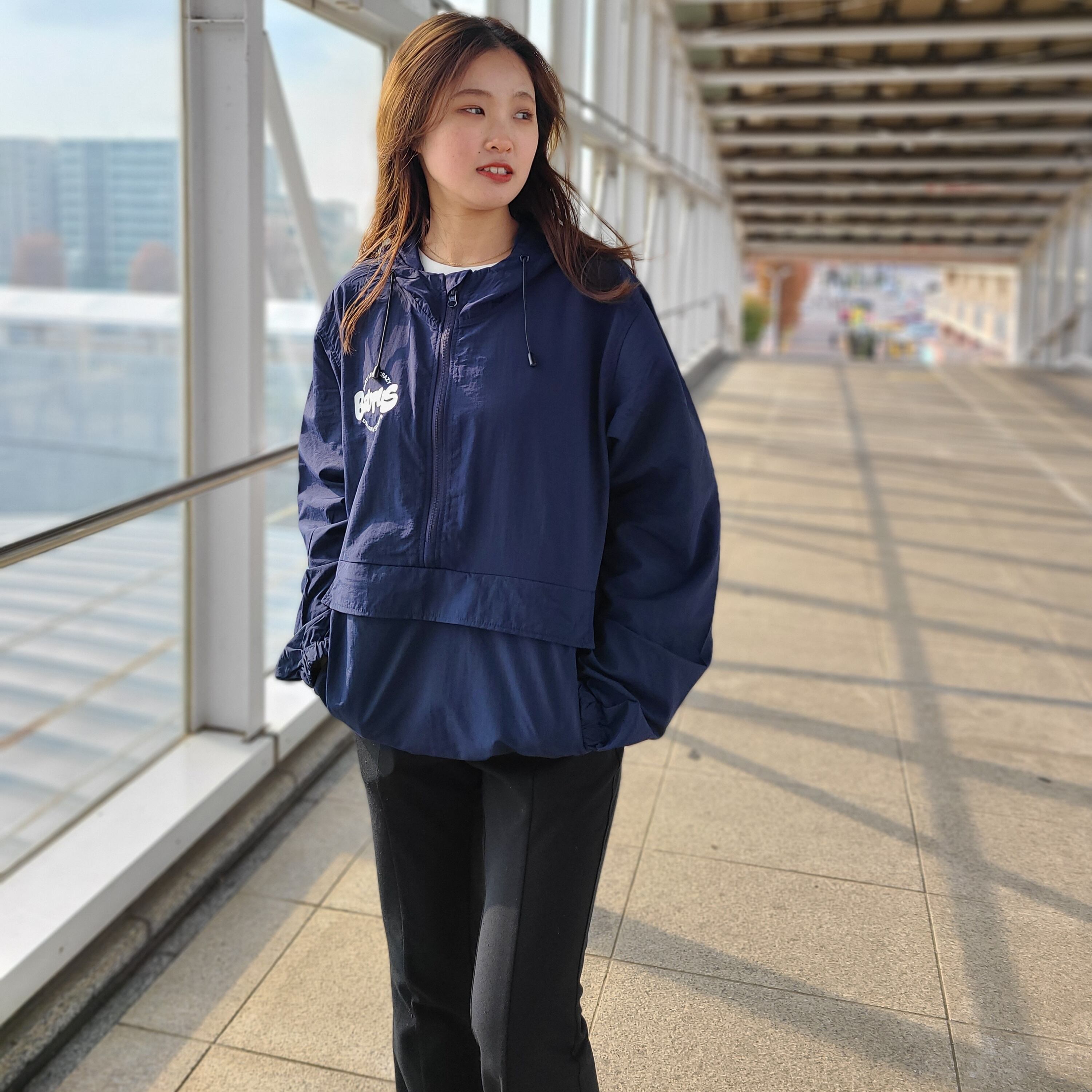 Brutus LOGO アノラックパーカー / ネイビー | Brutus Design&Sports