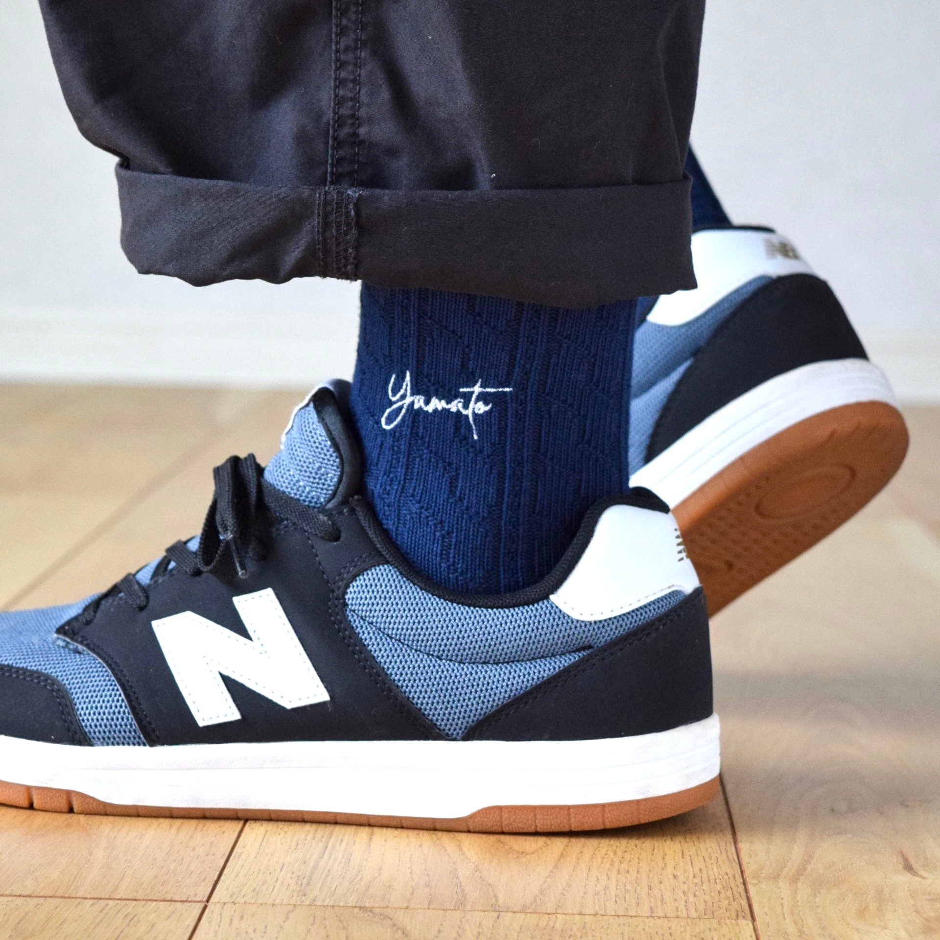 メンズ 名入れ刺繍ソックス【ネイビー】靴下 男性 記念日 誕生日 クリスマス バレンタイン