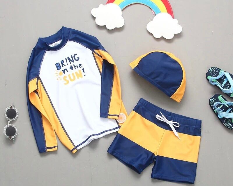 水着3点セット / ラッシュガード / パンツ / 帽子 / 男の子 / 〜150サイズ