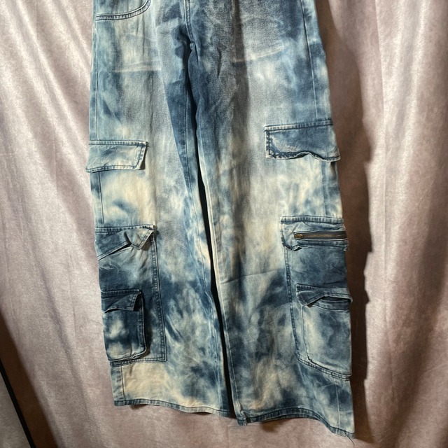 Bleach denim pants