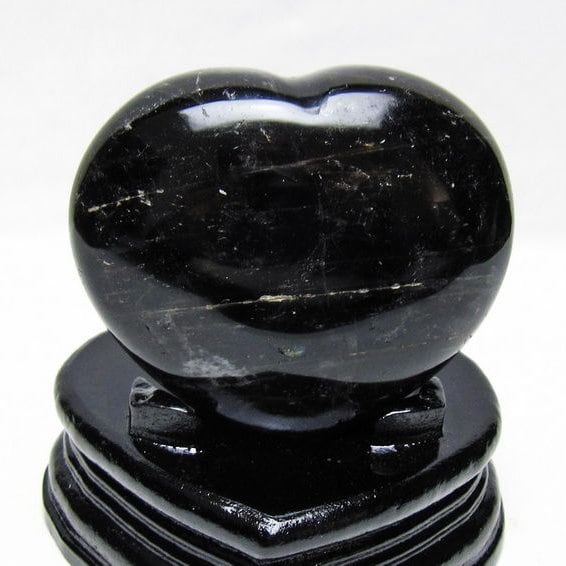 黒水晶 置物 モリオン ハート 台座付属 一点物 155-1120