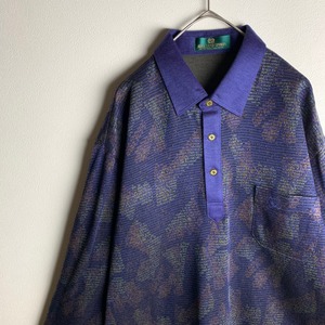 〜"long sleeve polo shirt" allover pattern~