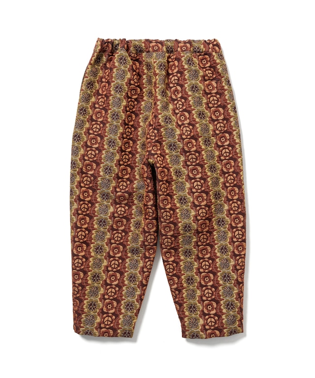 Sasquatchfabrix./23AW-PA9-007 TAPERED EASY PANTS FLOWER PECE (BROWN)