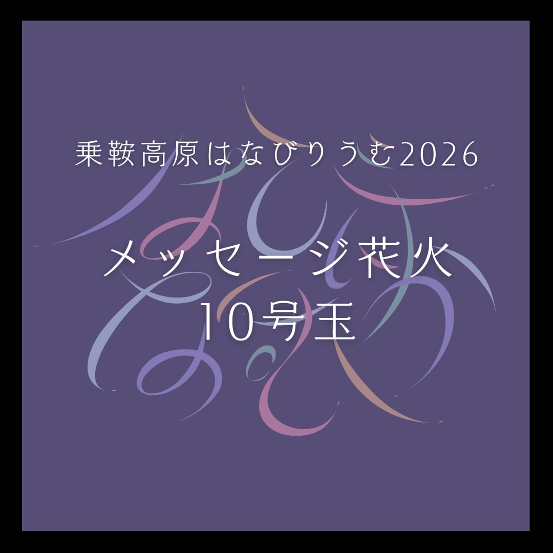 メッセージ花火10号玉【乗鞍高原はなびりうむ2026】