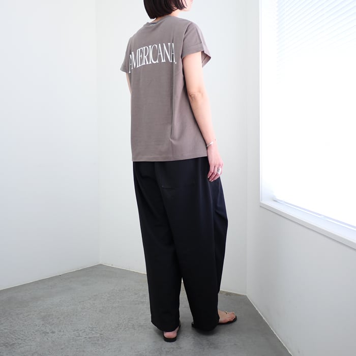 美品✨アパルトモン別注 アメリカーナ バックロゴTシャツ ダークグレー AMERICANA（アメリカーナ） バックプリントTシャツ[BRF-M-822A] | tile