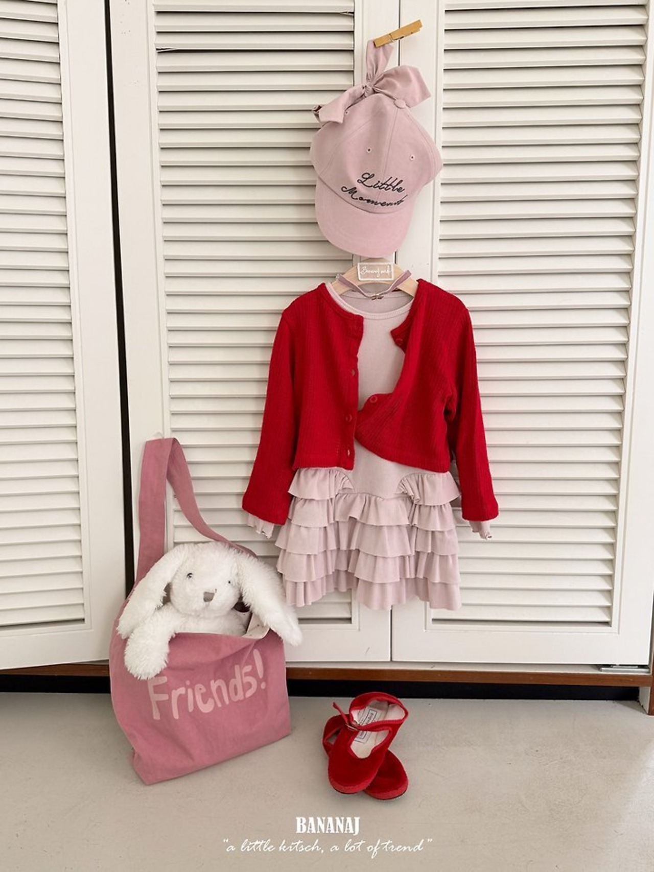 韓国子供服 / BANANA J / 26Autumn / サロン カンカンワンピース / 秋服 / キッズ *XS~JS*