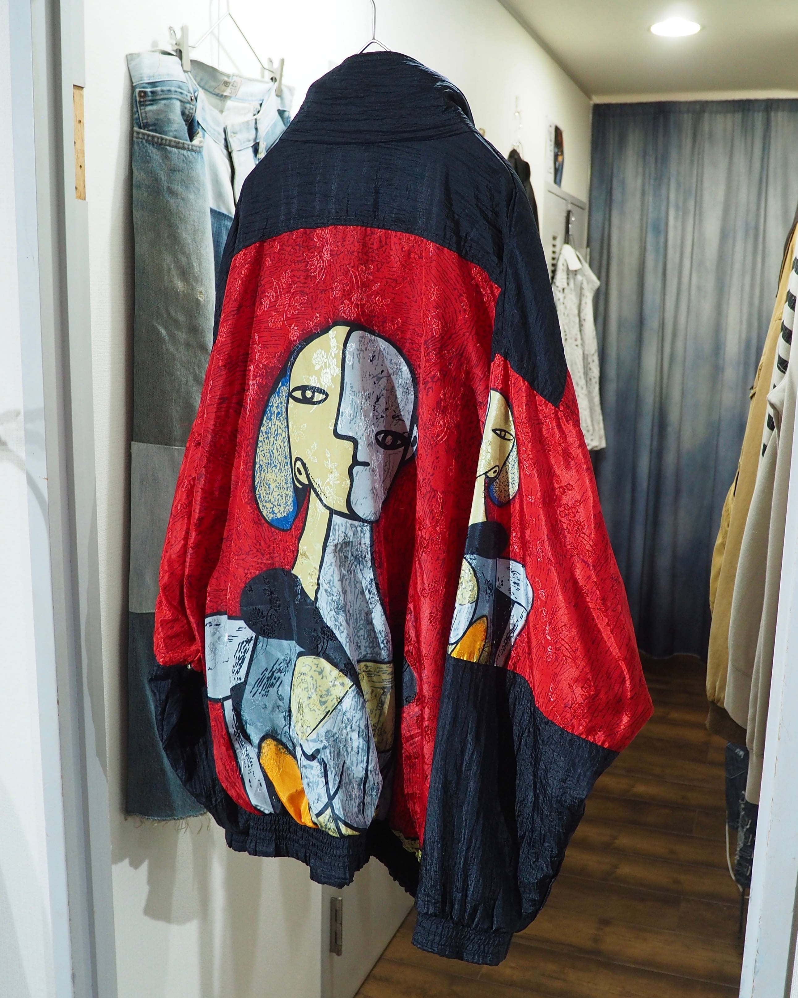 " Pablo Picasso " Cubism Art Pattern Design Vintage Loose Blouson