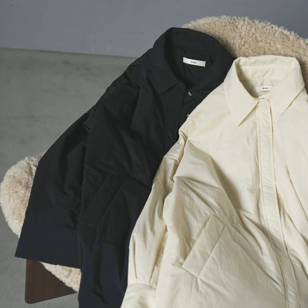 【 anuke 】Padding Botton Shirts