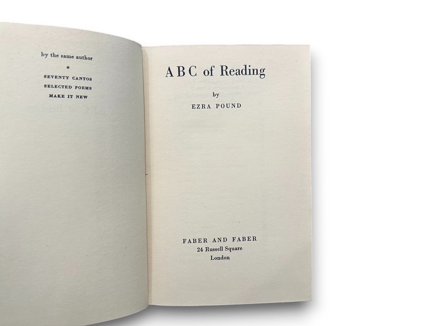 SL239】【FIRST EDITION】A B C of Reading (1951)/ Ezra Pound