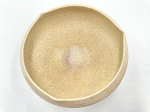 マット結晶釉中鉢　ホワイトベージュ