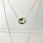 Camellia Cut Necklace ~Green Amesist~