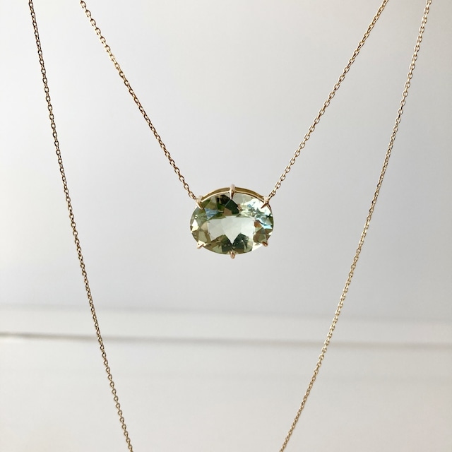 Crystal Opal×3Diamond Necklace