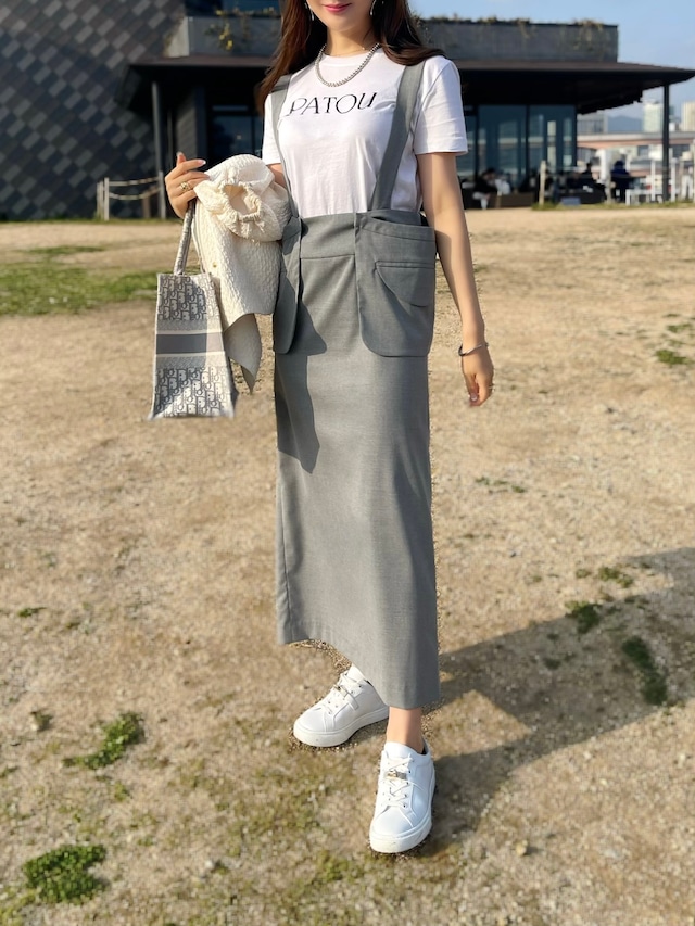 【予約】drip pocket skirt / gray (6月中旬発送予定)