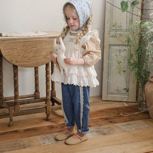 「予約販売」秋フリル付きジンズ