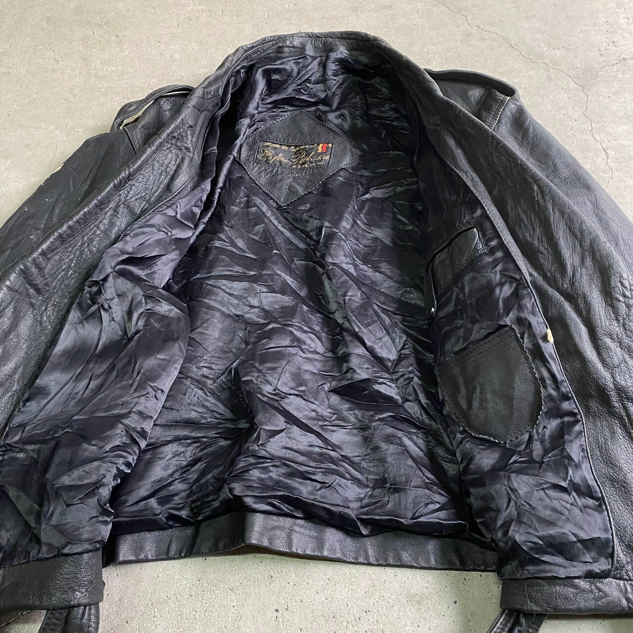 ユーロ ビンテージ ダブルライダースジャケット レザージャケット 
