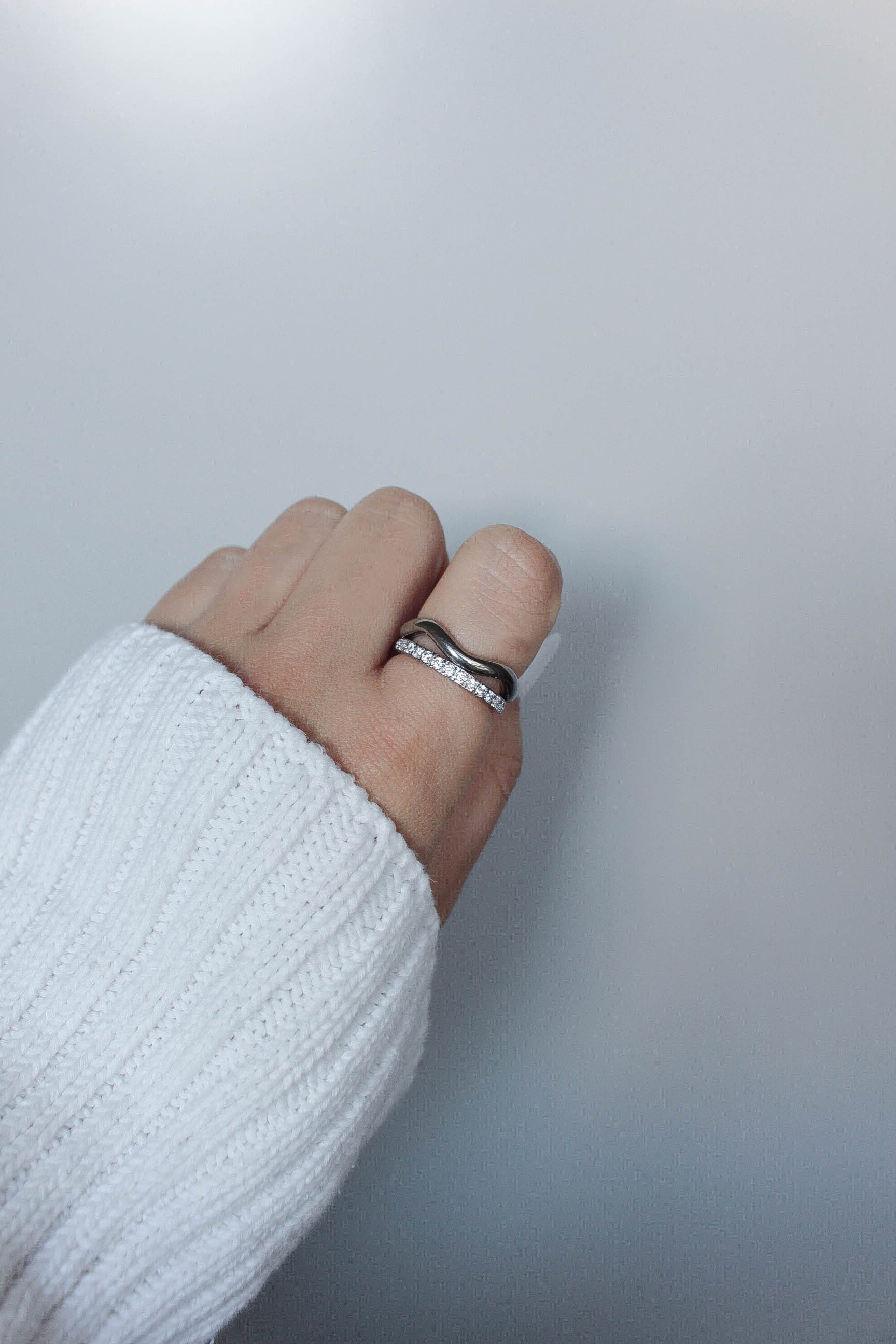 Wave Tube Ring / Slim | ebine(エビネ)|金属アレルギー対応アクセサリー
