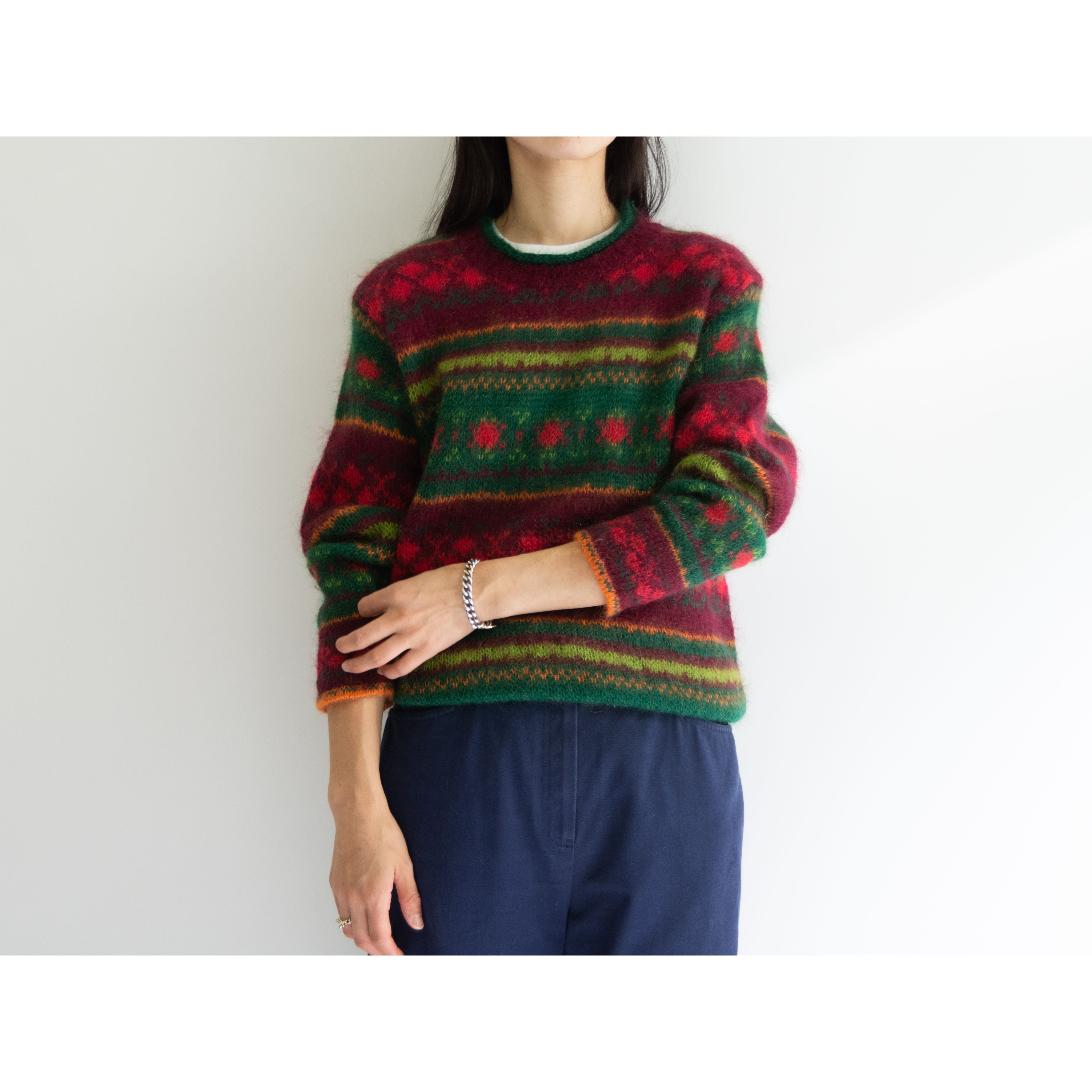 UNITED COLORS OF BENETTON】Made in Italy Wool-Nylon Pullover