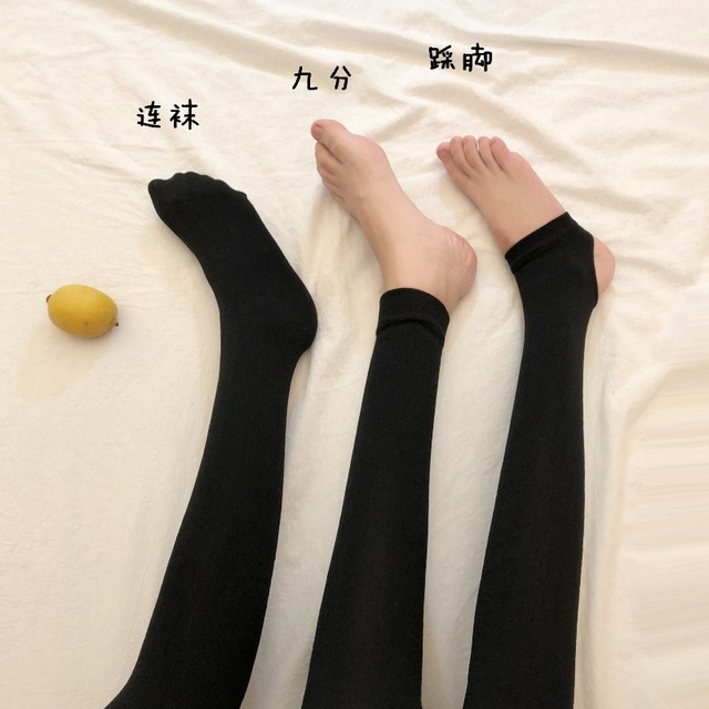 ブラックレギンス オータムスタイルベルベット薄手ストッキング 秋物 タイツ ソックス YY-ファッション679580692