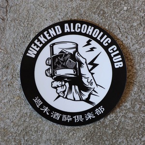 SLINK(スリンク) "WEEKEND ALCOHOLIC CLUB Circle Logo Sticker"