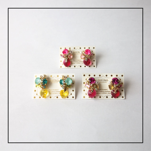 ハートビジュー ピアス/イヤリング