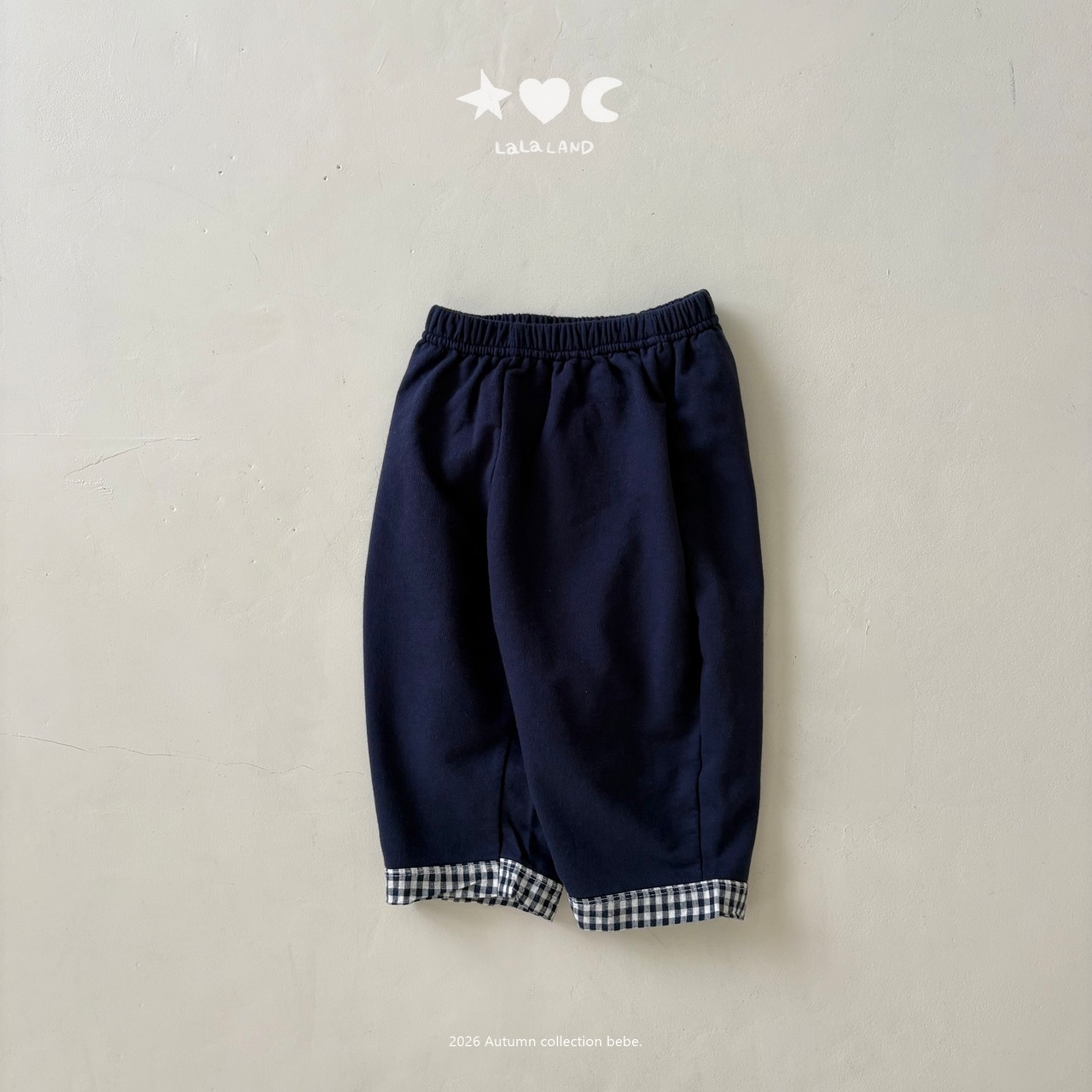韓国子供服 / LALALAND / 26Autumn / ベベ チェック ラッパパンツ / 秋服 / ベビー *6M~18M*