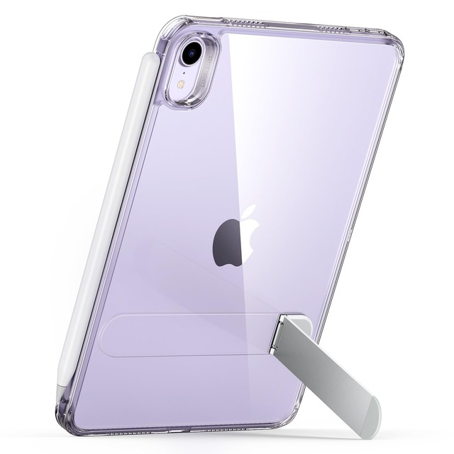 ESR iPad mini7 ケース (A17 Pro、2024) iPad mini 第7/6世代 専用カバー (2024/2021) 3スタンドモード スリムで軽量落下防止 Pencil Pro/USB-C対応 Boostキックスタンドケース クリア